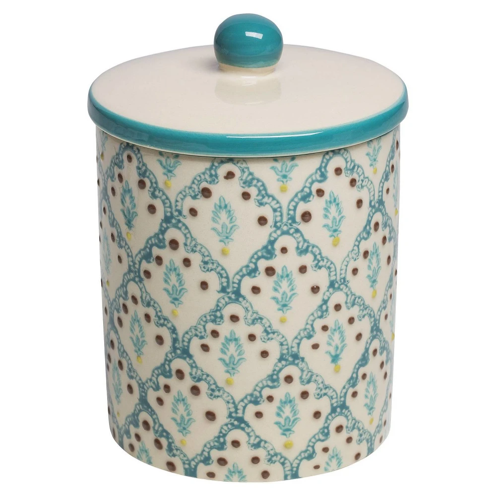 NAILA container in hand painted glazed ceramic