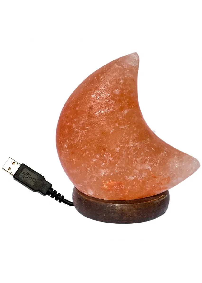 Lampada Luna in Sale Rosa dell' Himalaya con USB