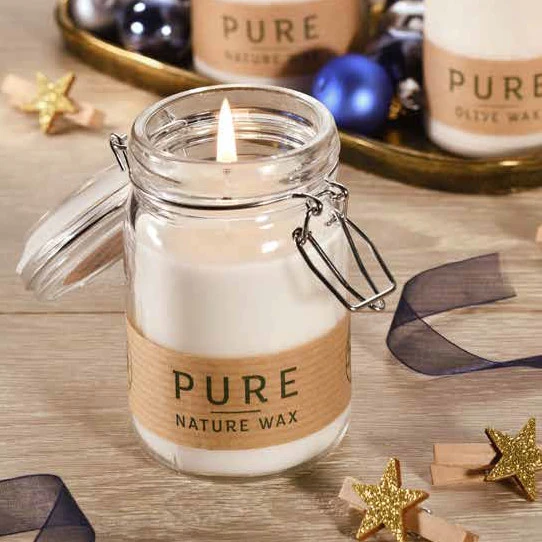 PURE NATURE candle in glass 100% coconut oil_69013