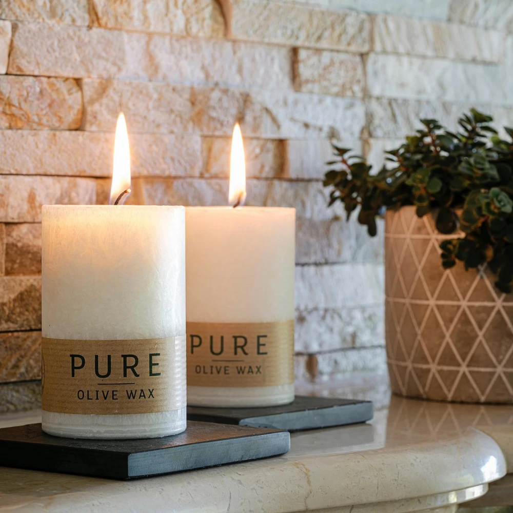 PURE NATURE candle with olive oil wax