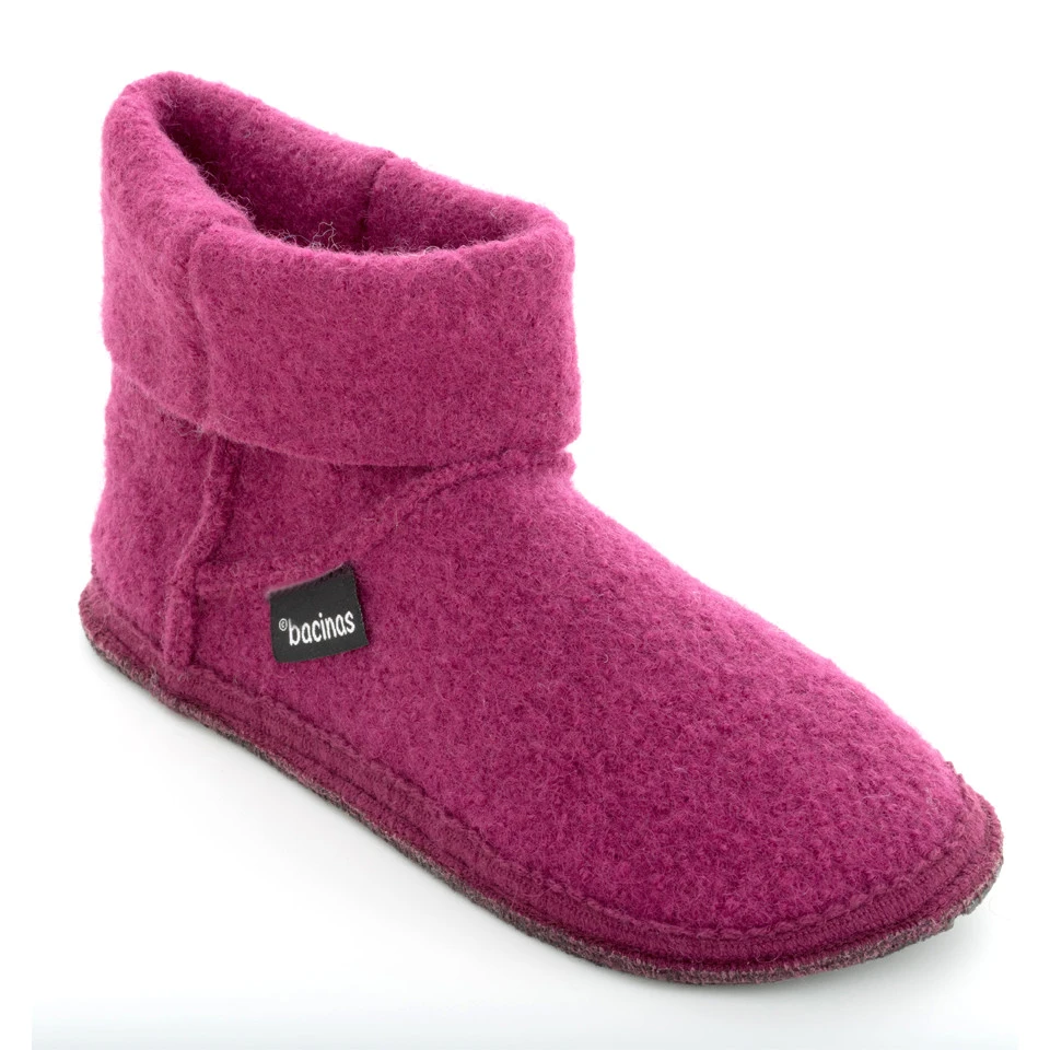 Ankle boot slippers in pure boiled wool ORCHIDEA