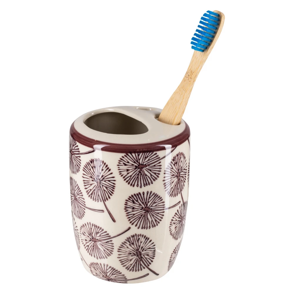 SAMIRA toothbrush holder in hand painted glazed ceramic