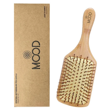 Rectangular wooden hairbrush
