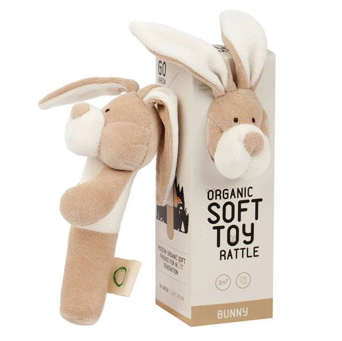Rattle Bunny in organic cotton