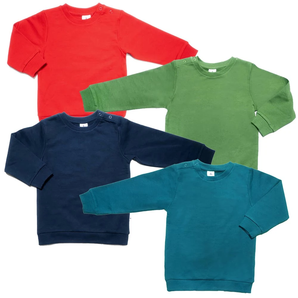 Unisex children's sweatshirt in 100% organic cotton