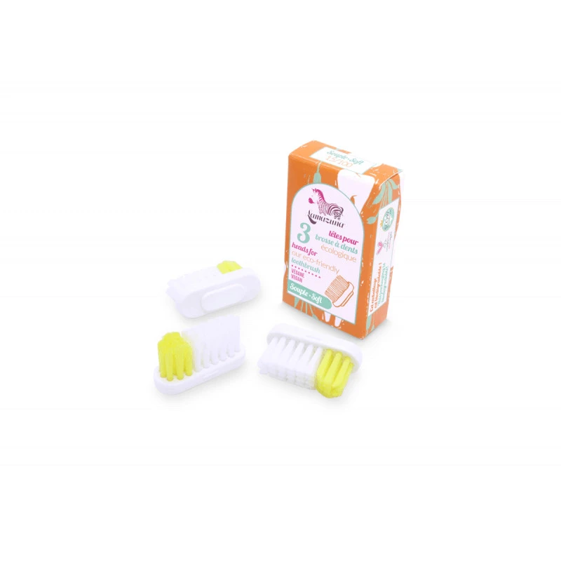 Ergonomic toothbrush - 3 soft heads