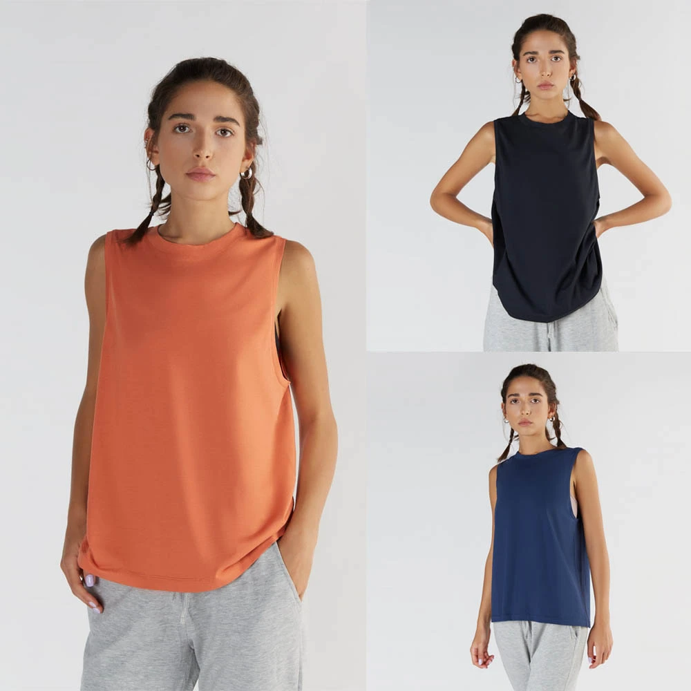 Sport Loose Fit Tank Top in Organic Cotton and Micromodal