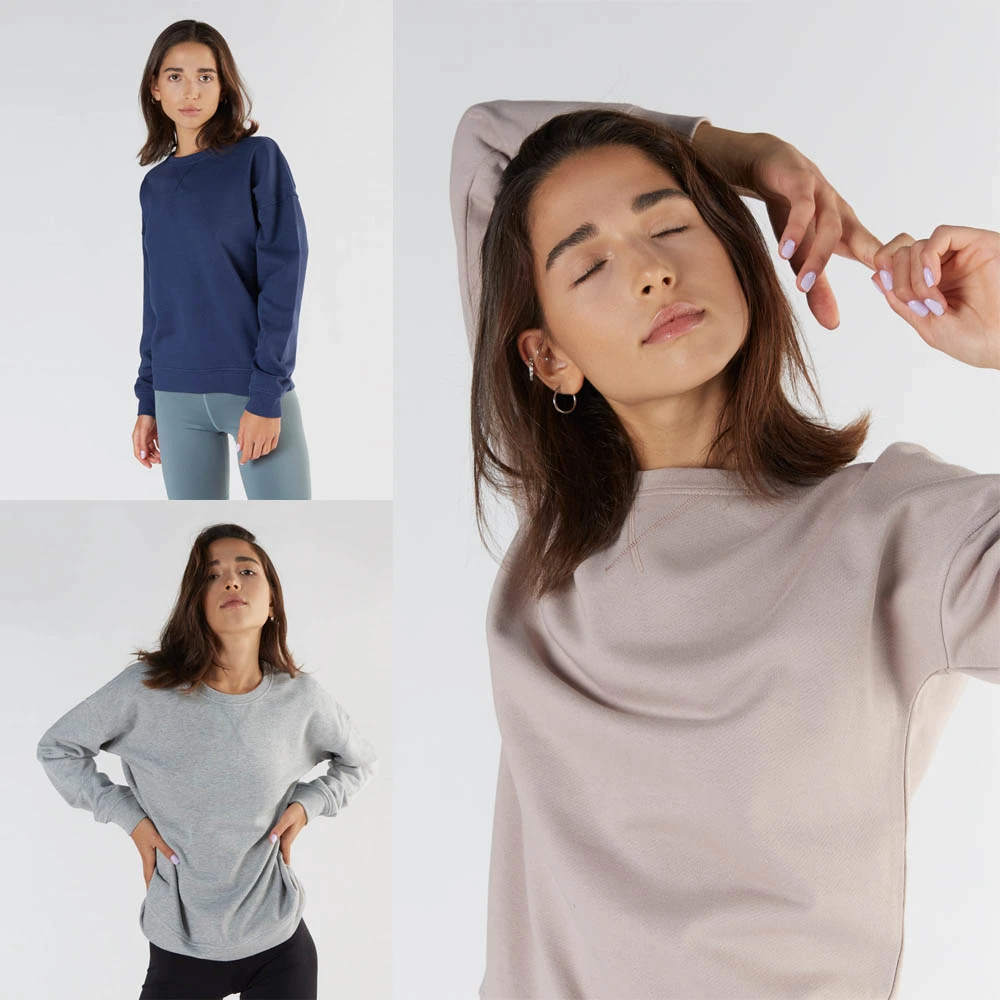 Women's Sport Sweatshirt in Organic Cotton and Tencel ™