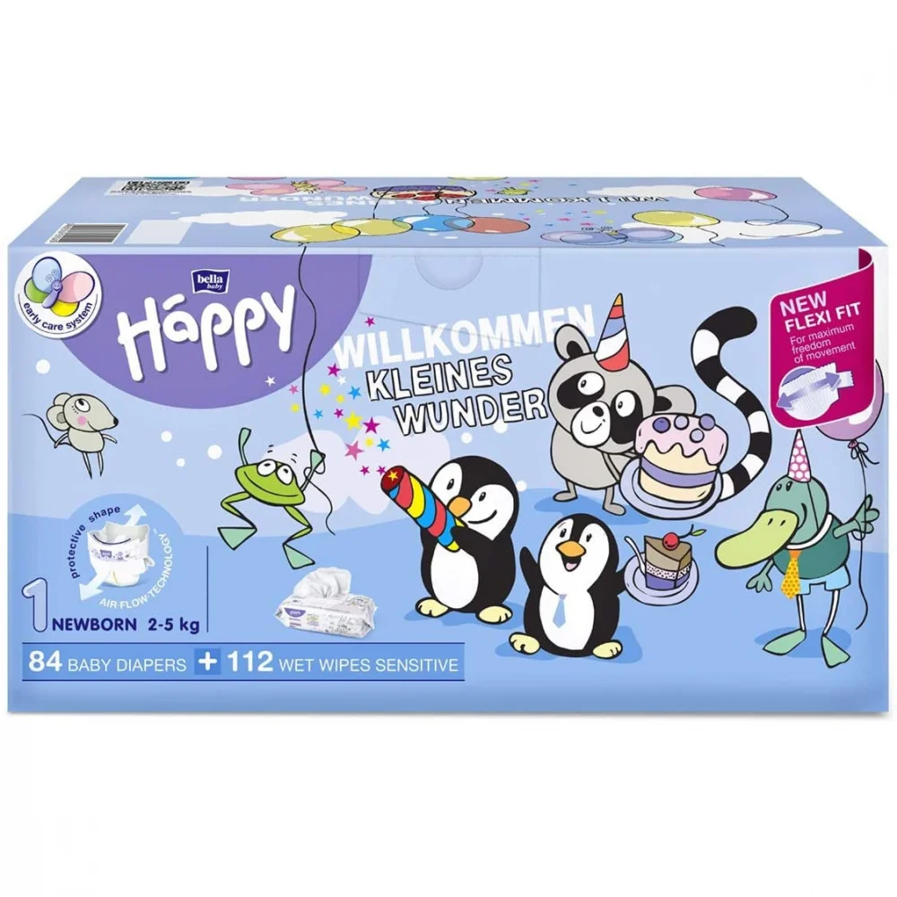Pannolini Happy BellaBaby - 1 Newborn BOX NASCITA