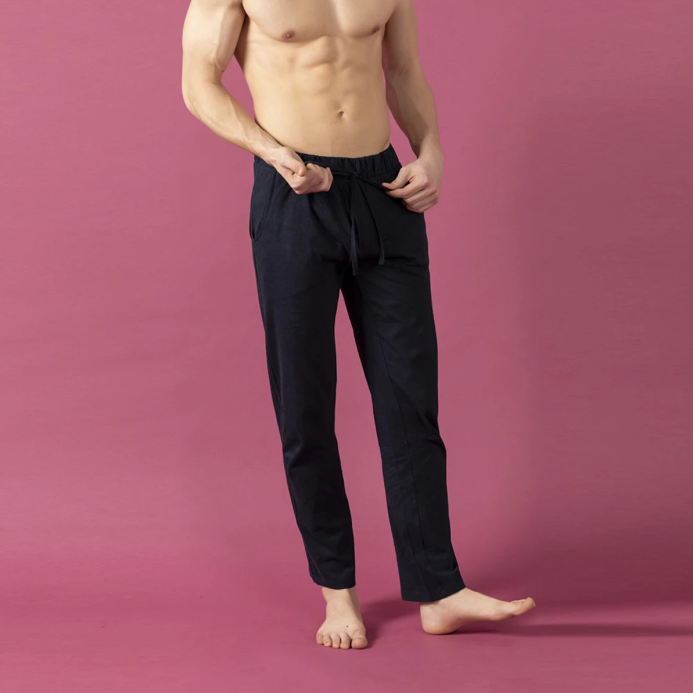 Men's sport and free time trousers in organic cotton jersey