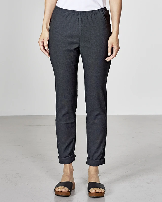 Jeggings with pockets for women in hemp and organic cotton