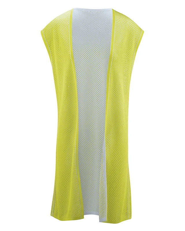 Long perforated vest for women in hemp and organic cotton_75969