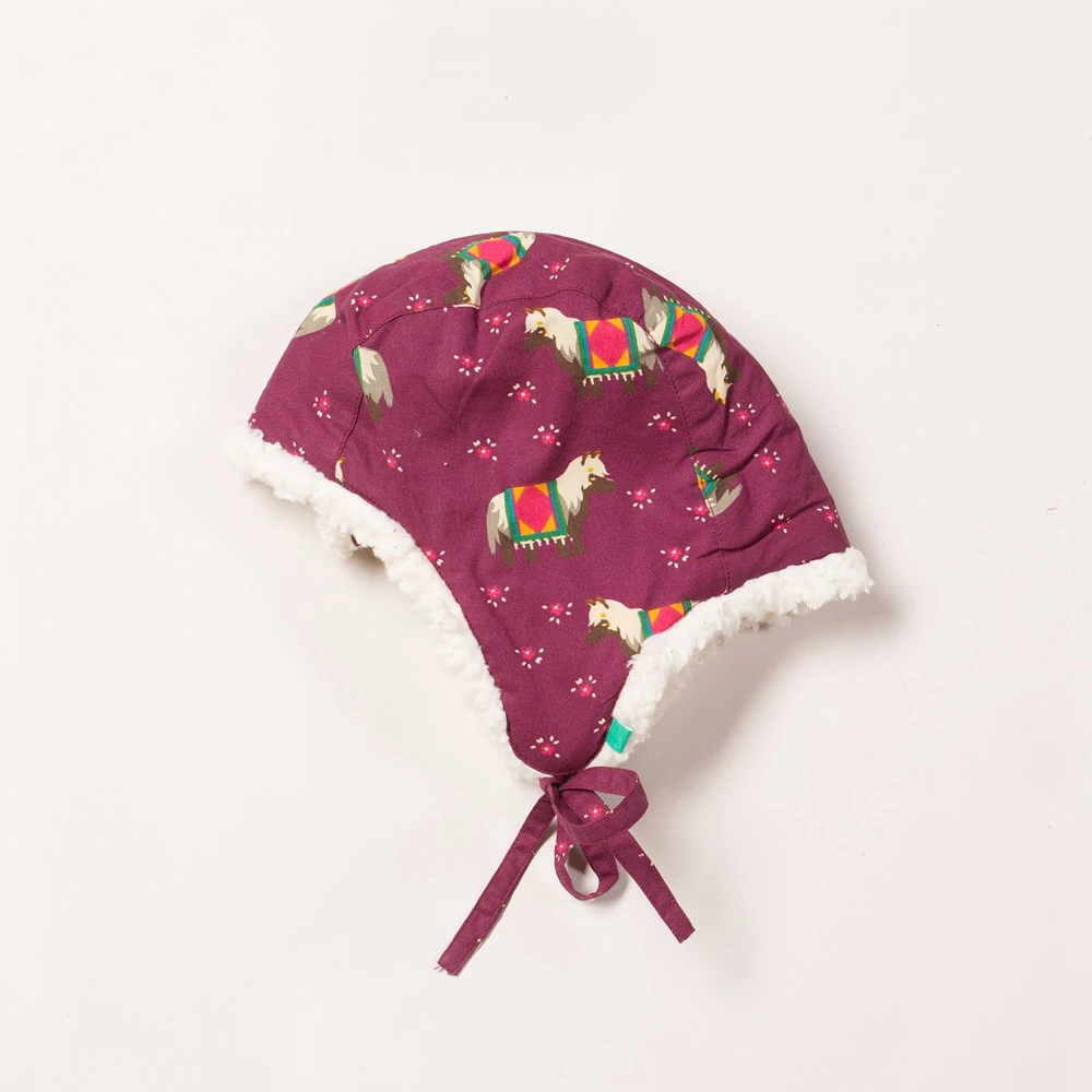 Cappello Sherpa Cavallino per bambine in puro cotone biologico_77702