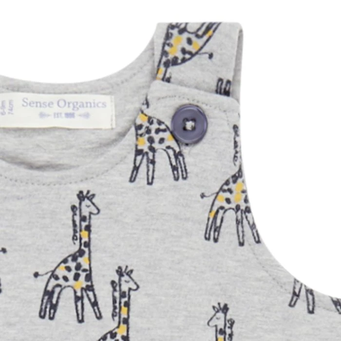 Baby Romper with Giraffes in organic cotton_78178