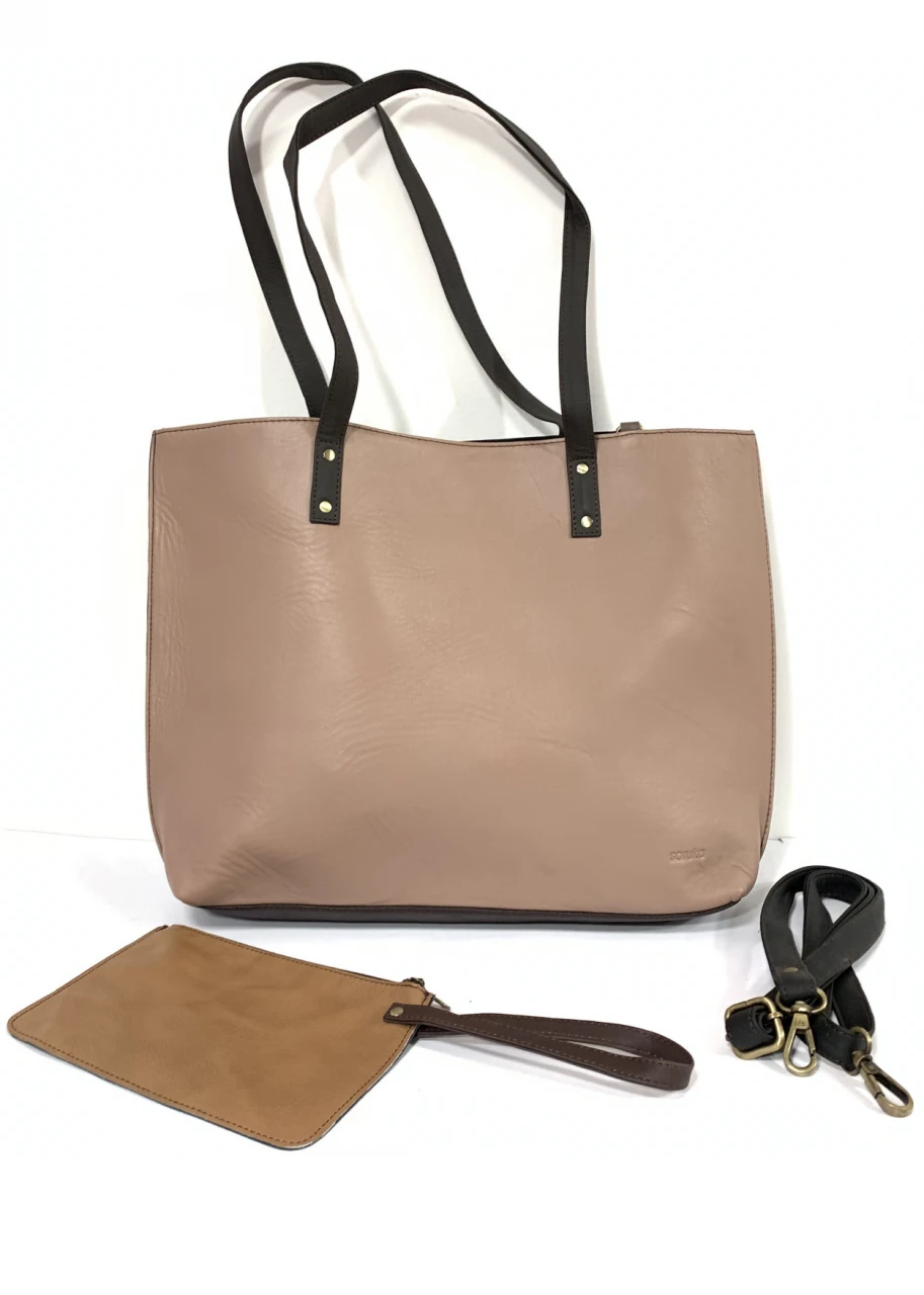 Wendy Shopper Bag in Fair Trade recycled leather