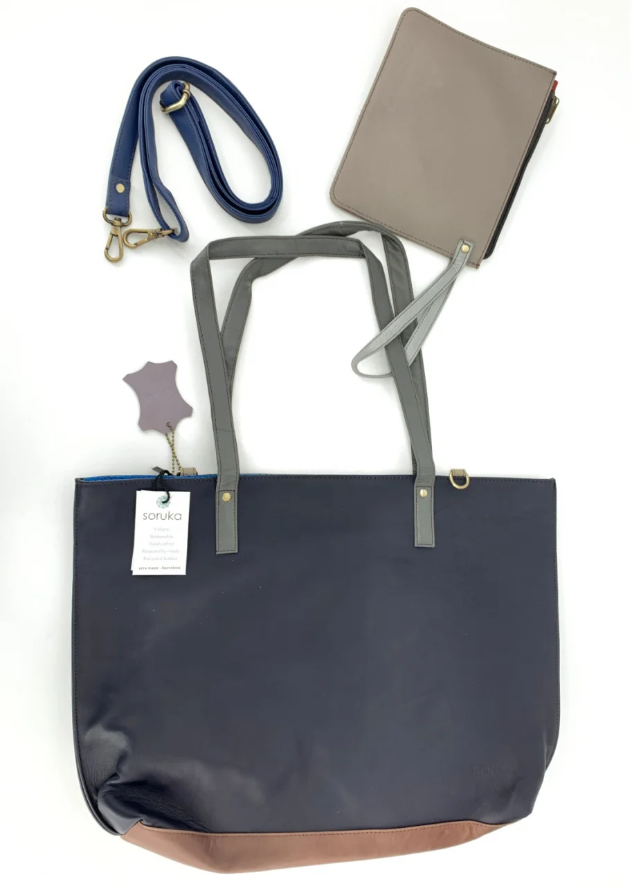Wendy Shopper Bag in Fair Trade recycled leather