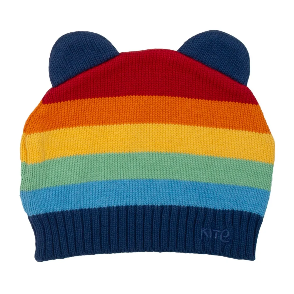 Rainbow knit hat in organic cotton_79682