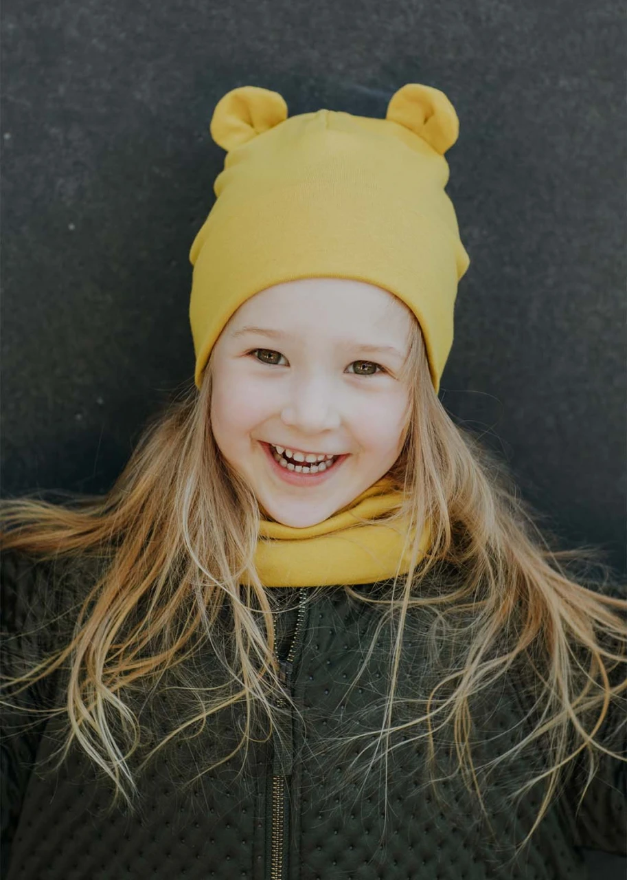 TEDDY hat with ears for children in organic cotton