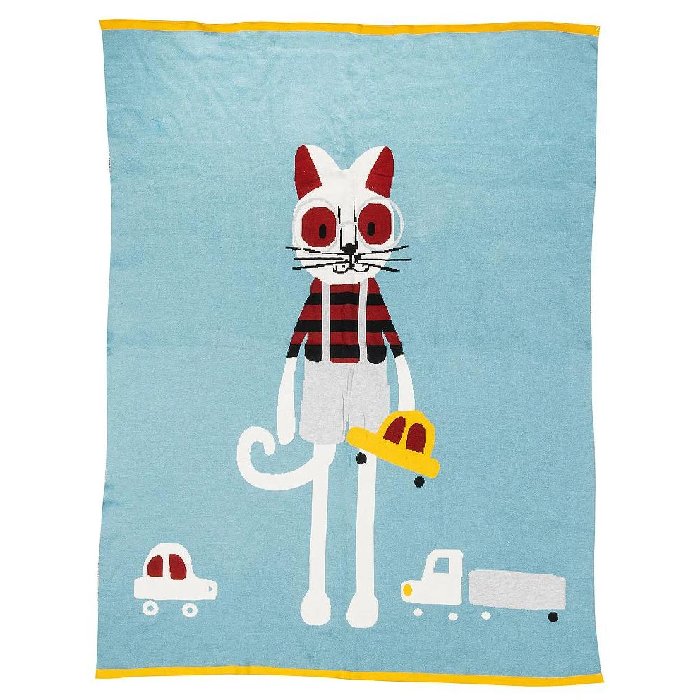 MEOW baby blanket in pure organic cotton 100x80 cm