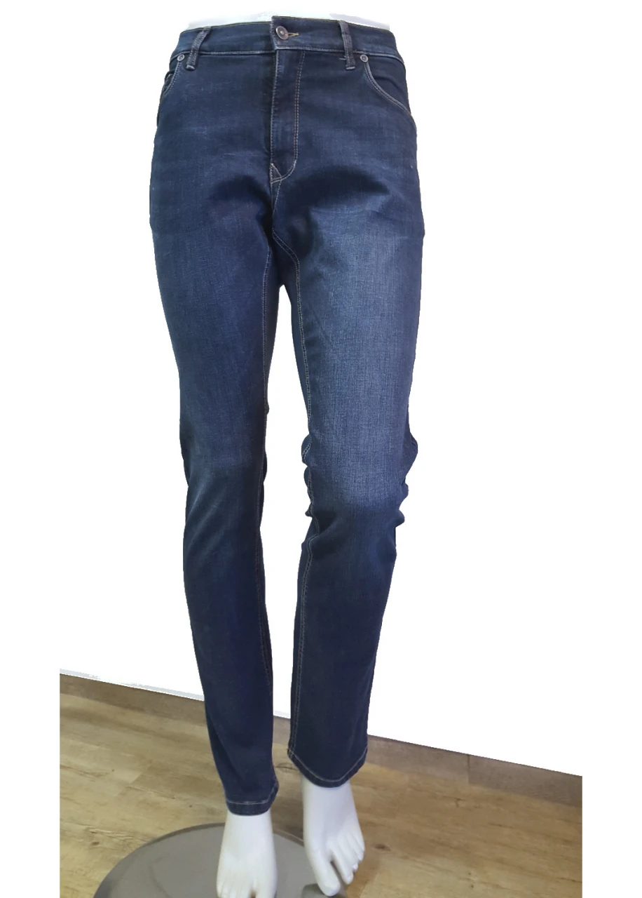 Men's 5-pocket blue jeans in organic cotton