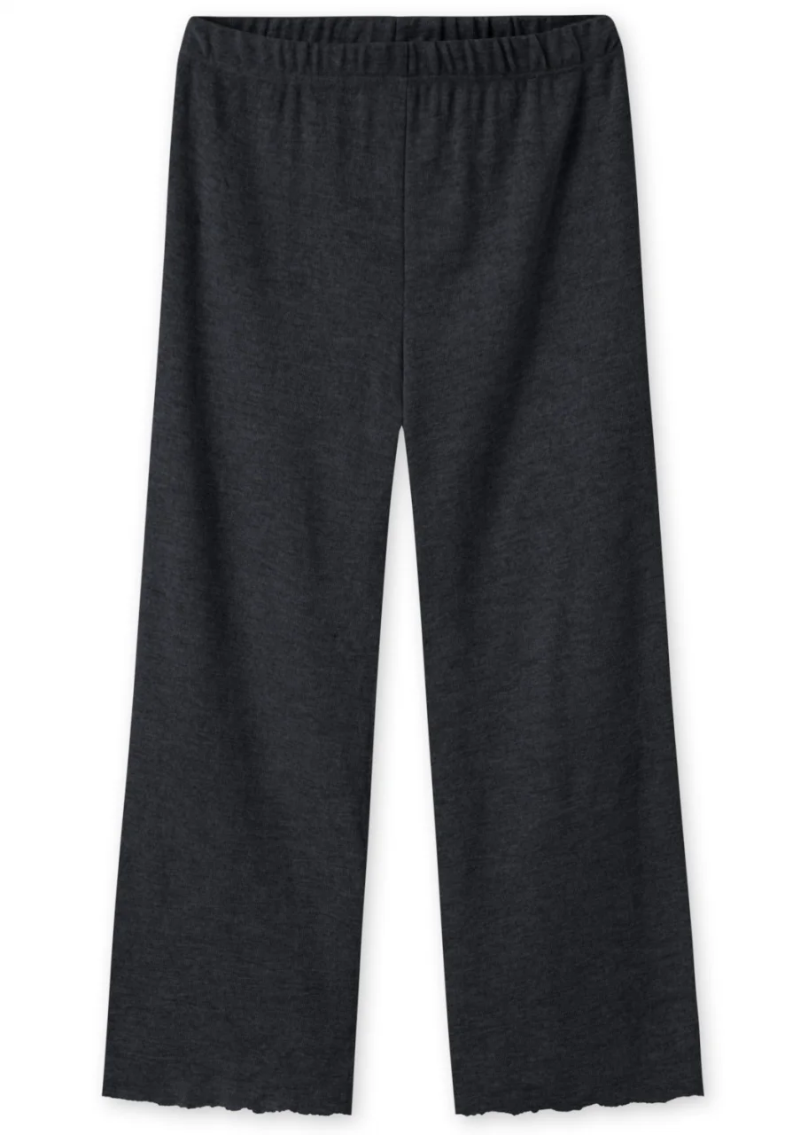 BLUSBAR wide trousers for women in pure merino wool