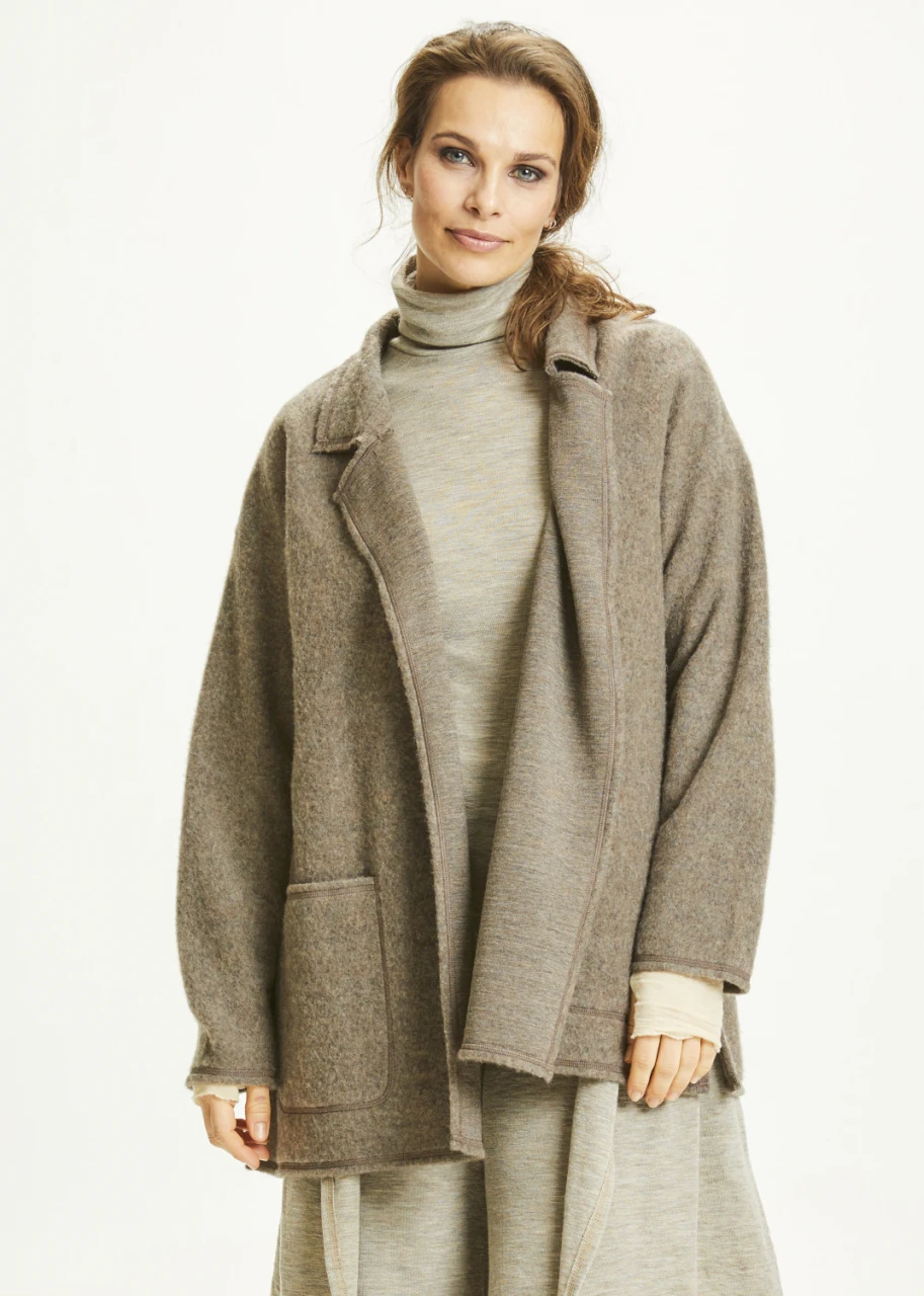 OWN Tunic reversable for women in pure brushed wool