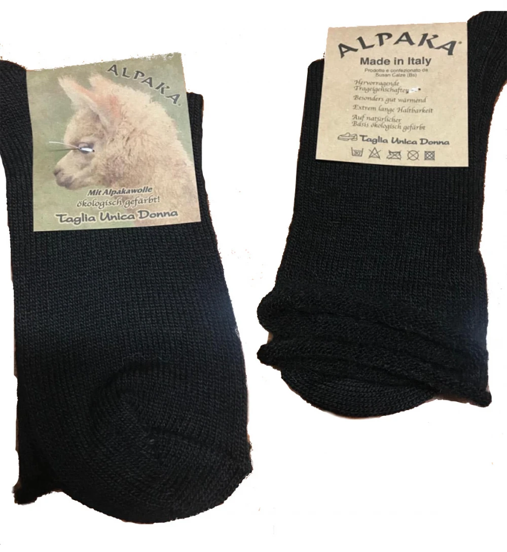 Short socks with comfort elastic in Wool and Alpaca