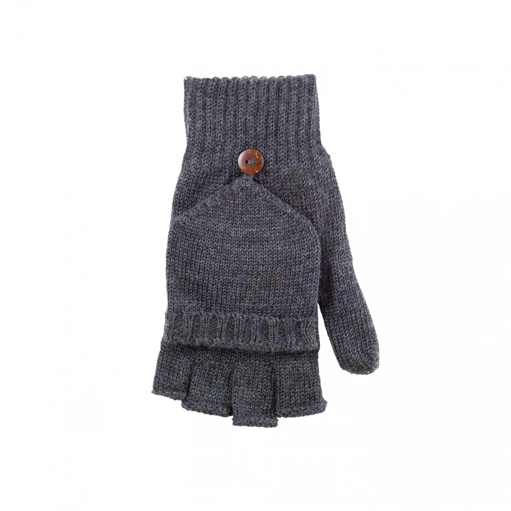 Fingerless gloves with toe covers in pure merino wool