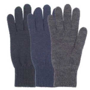 Men's knitted gloves in pure merino wool