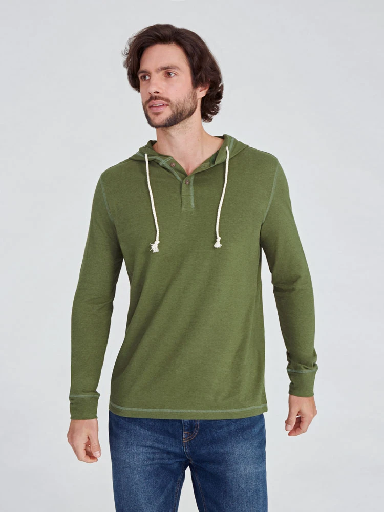 Hempro hooded sweater for men in hemp and organic cotton