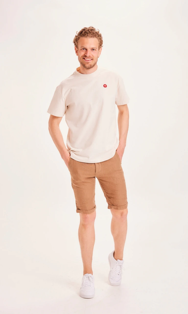 Chuck chino bermuda shorts for men in pure organic Linen_89639