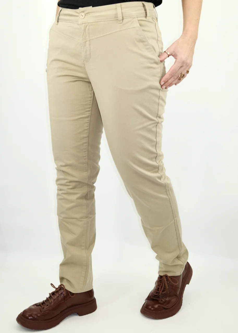 Pantaloni chino Tanja da donna in cotone biologico