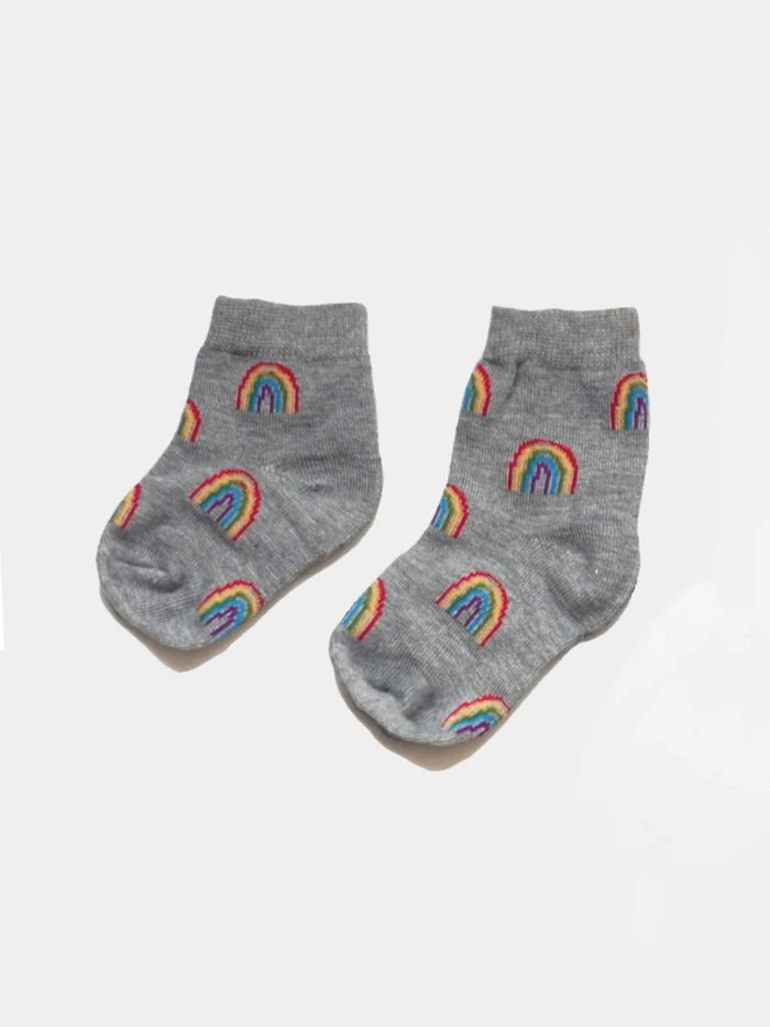 Rainbows socks for babies and children in organic cotton