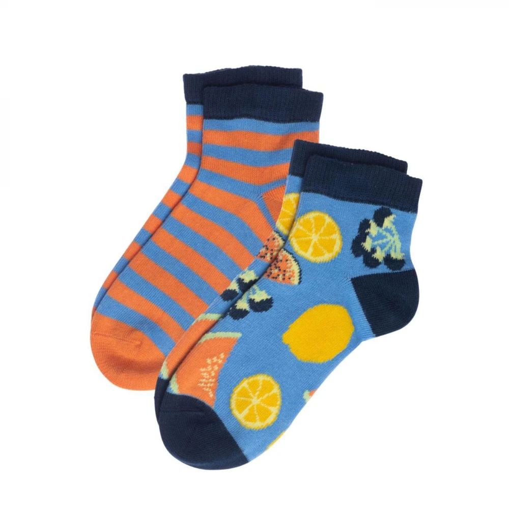 Short socks Fruits in organic cotton - pack of 2