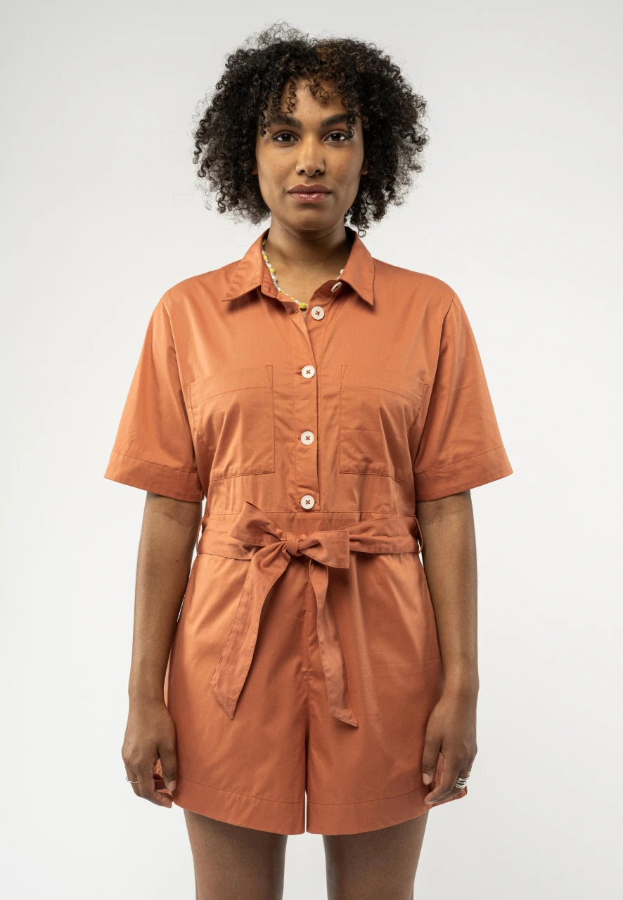 Sanela Coral women's jumpsuit in Organic Cotton