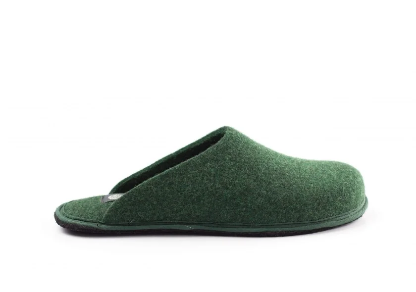 Slipper FOREST GREEN Holi in felted wool_95849