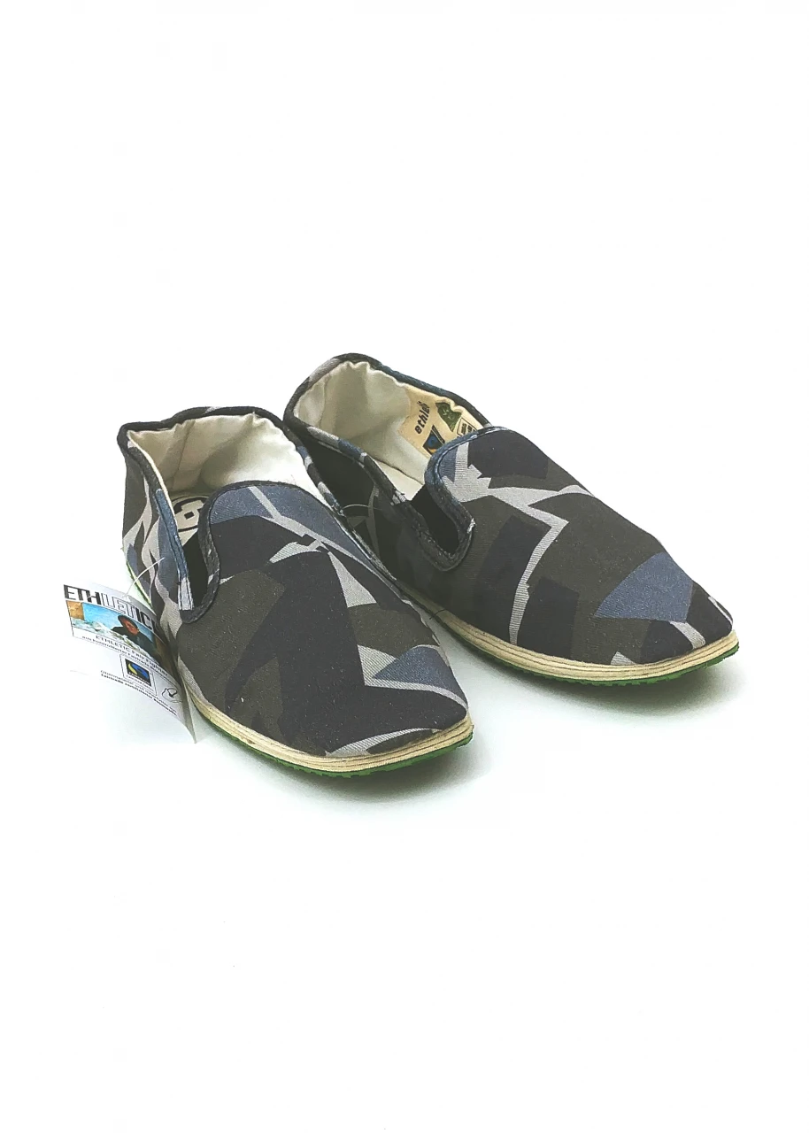 Fighter espadrille shoes in Fairtrade organic cotton - Shades Blue