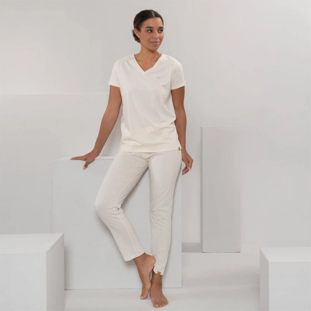 Sleep trousers for woman in organic cotton