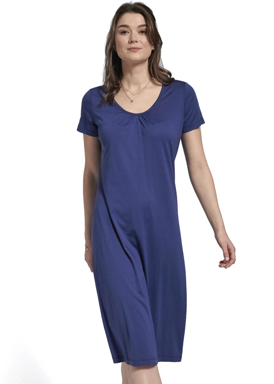 Women's nightgown in silk and organic cotton
