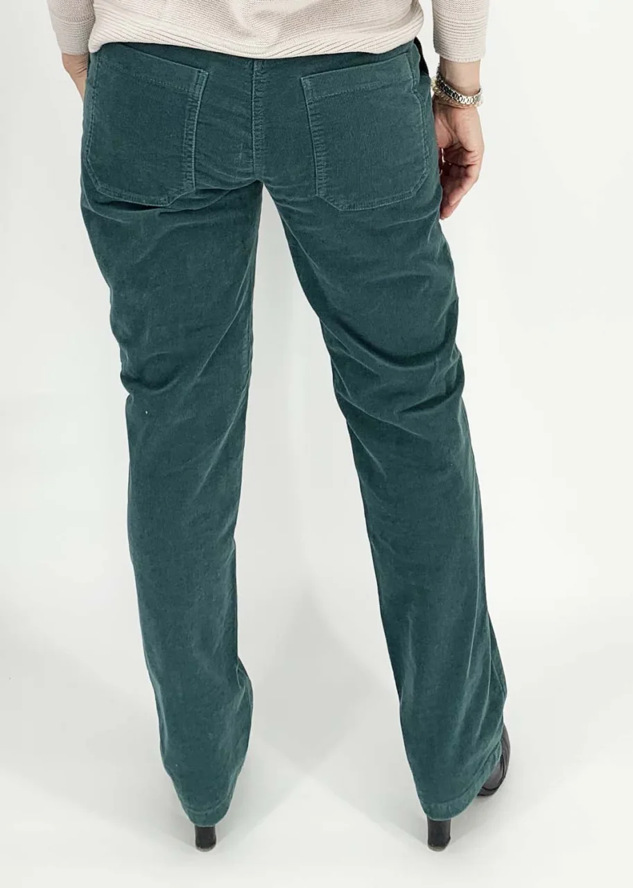 Rita trousers for women in organic cotton velvet_98866