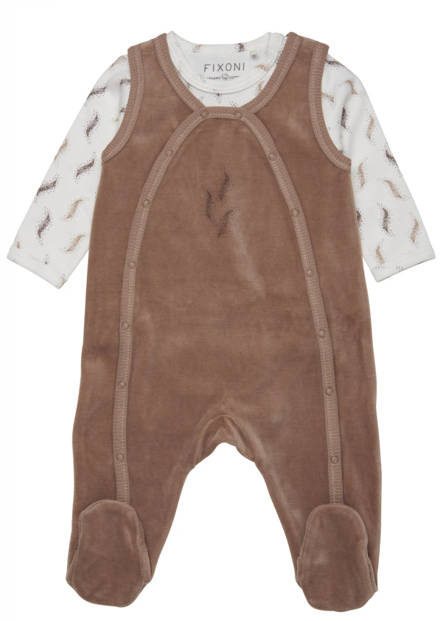 Baby Portabella Bodysuit set in Organic Cotton Chenille