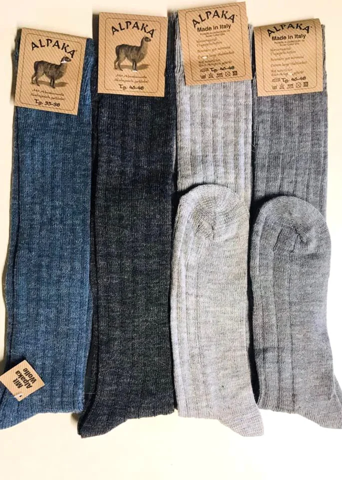 Women's and men's thin long socks in Alpaca and Wool_96881