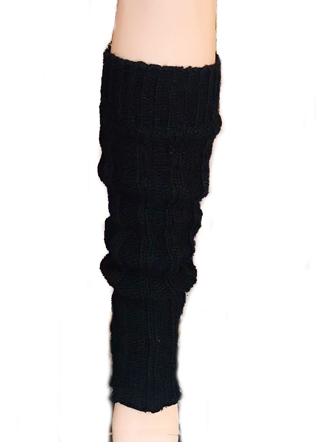 Women's Black Alpaca and Wool Leg Warmers_96808