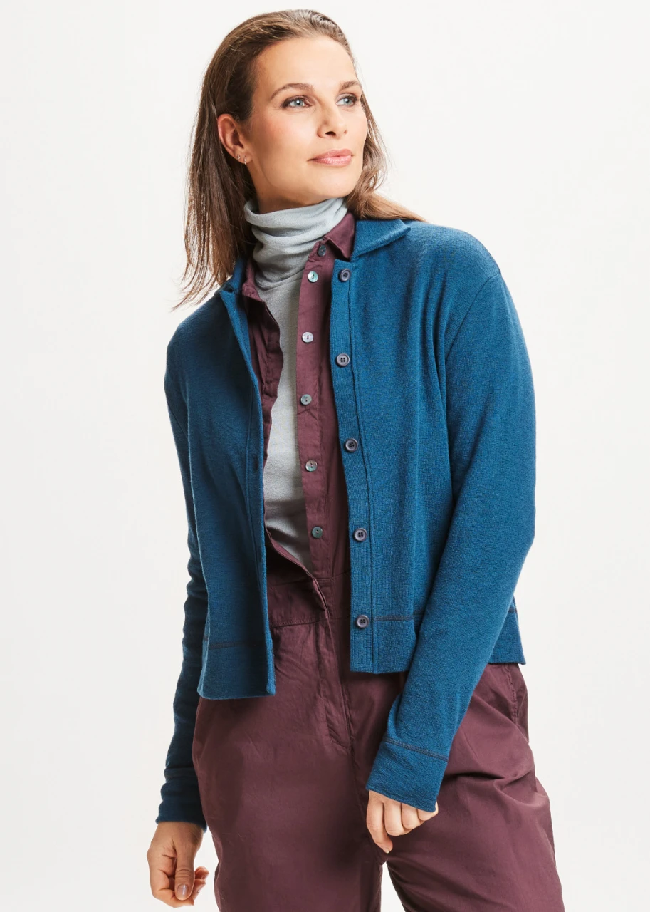 Women's BLUSBAR knitted jacket in pure merino wool
