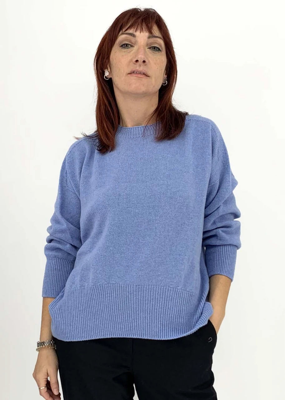 Women's oversized jumper in wool and cashmere