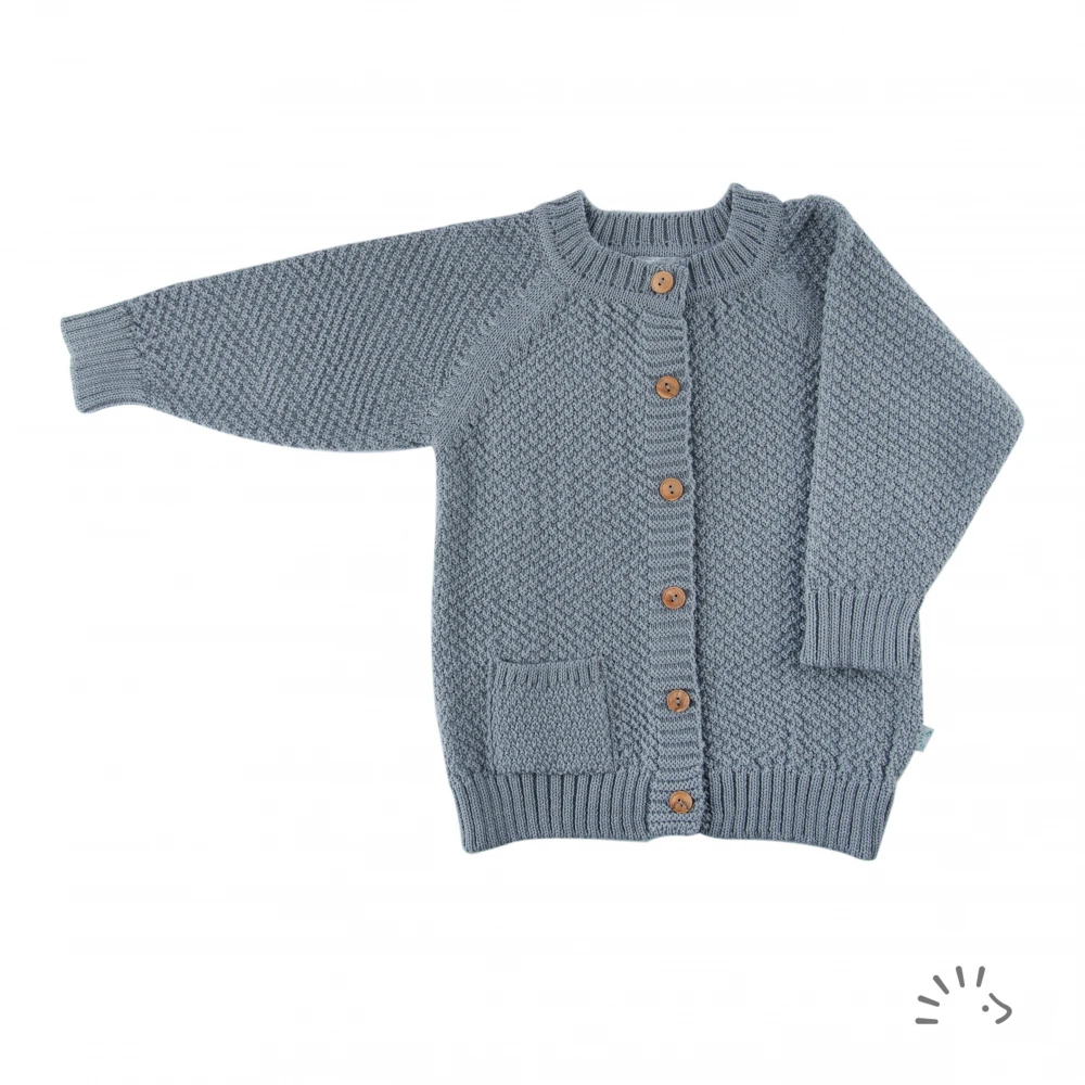 BERNHARD cardigan in knitted organic wool