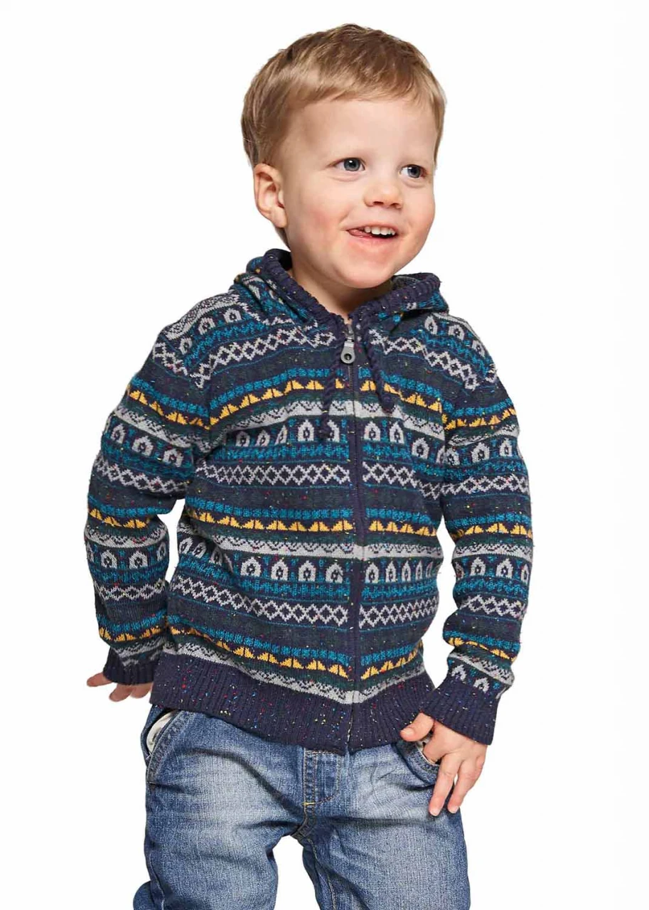Monito jacket for children in Alpaca wool and Pima cotton