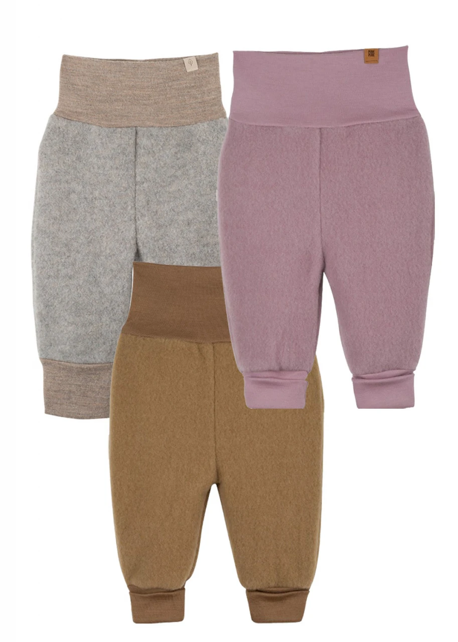 Children's trousers in organic wool fleece