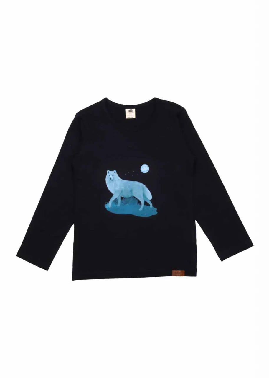 Shirt for children in organic cotton - Wolf