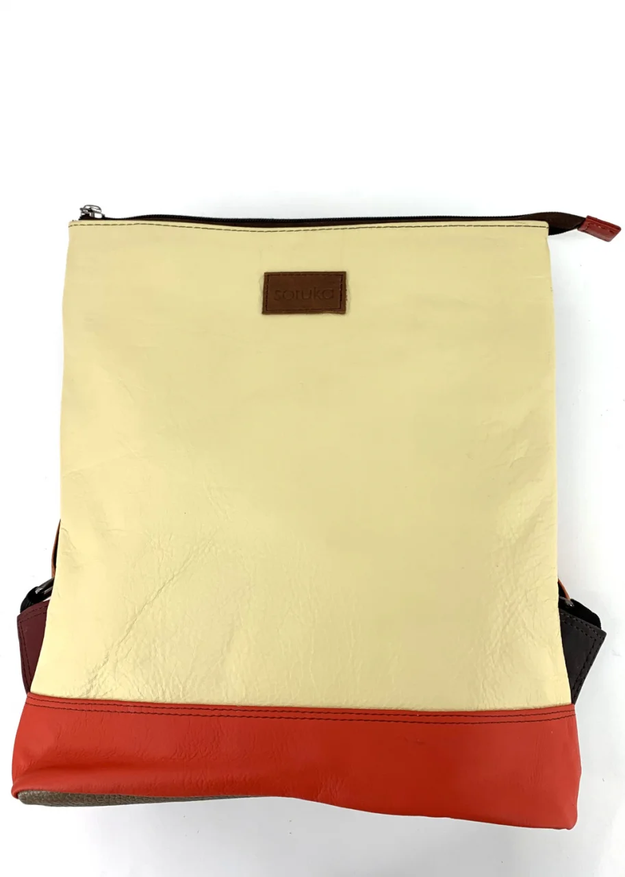 Alice Soruka backpack in Fair Trade recycled leather
